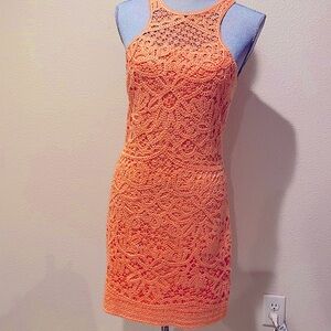 Lilly Pulitzer Orange Sheath Halter Mini Dress